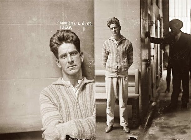 Mug shot of Frank Murray alias Harry Williams, 4 February 1929, Central Police Station, Sydney.