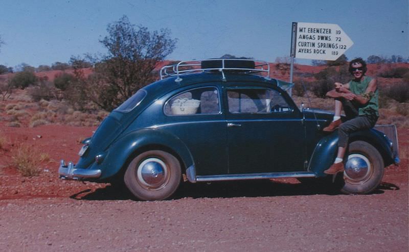 Betty on Gi-Gi on the Mount Ebenezer Road, April 1963