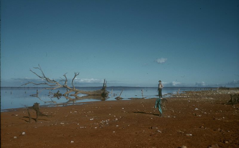 Betty at lake, 1963