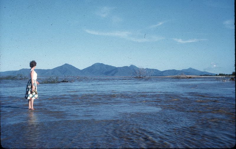 Dorothy on Cairns mud flats, 1963