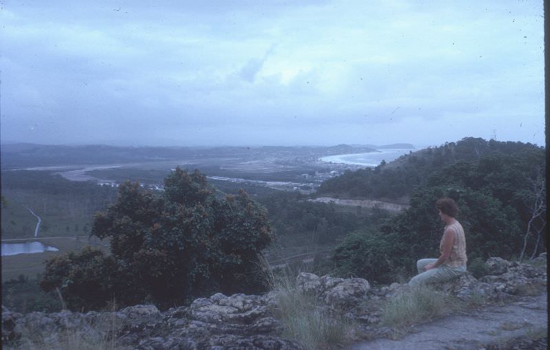 Dorothy on 'Razorback lookout Coolangatta', Jan 1963