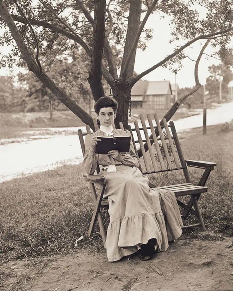 Grace Stevens Reading a Book, 1904.