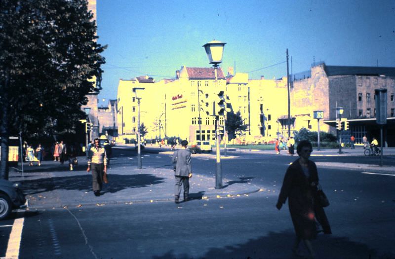 Friedrichstrasse, at the junction with Unter den Linden, looking north, East Berlin, September 11, 1959