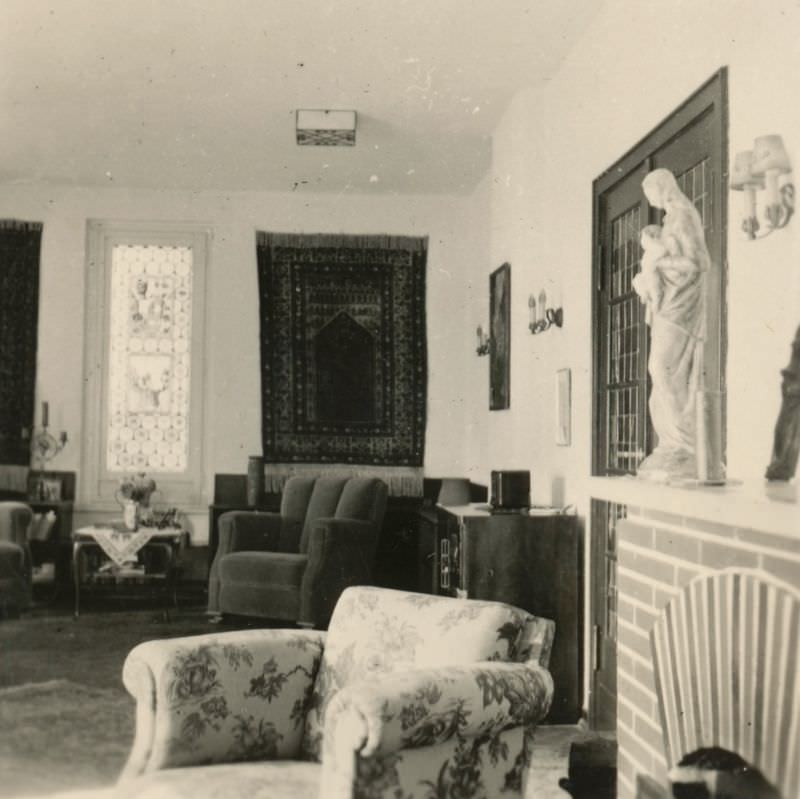 Interior of Helga's Berlin House, 6 Hermannstraße, Zehlendorf, Berlin, Germany, 1940s