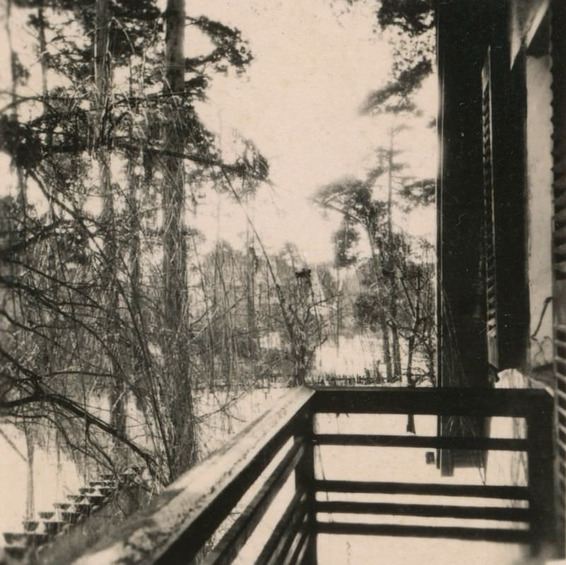 View from Helga’s room, Berlin House, 6 Hermannstraße, Zehlendorf, Berlin, Germany, 1940s