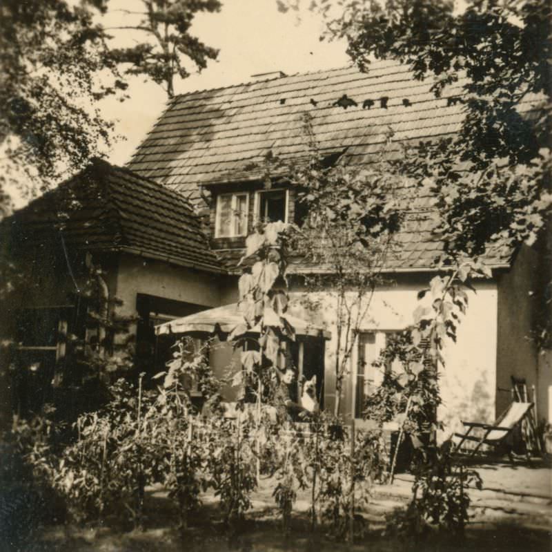 Garden side of Helga's Berlin House, 6 Hermannstraße, Zehlendorf, Berlin, Germany, 1940s