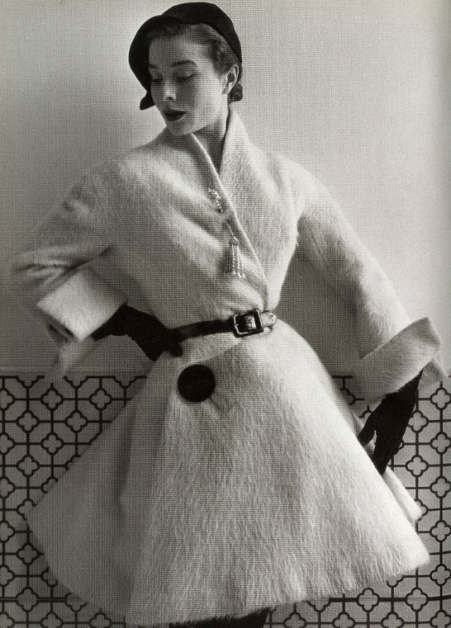 Bettina in wool mohair jacket by Jacques Fath, spring 1951