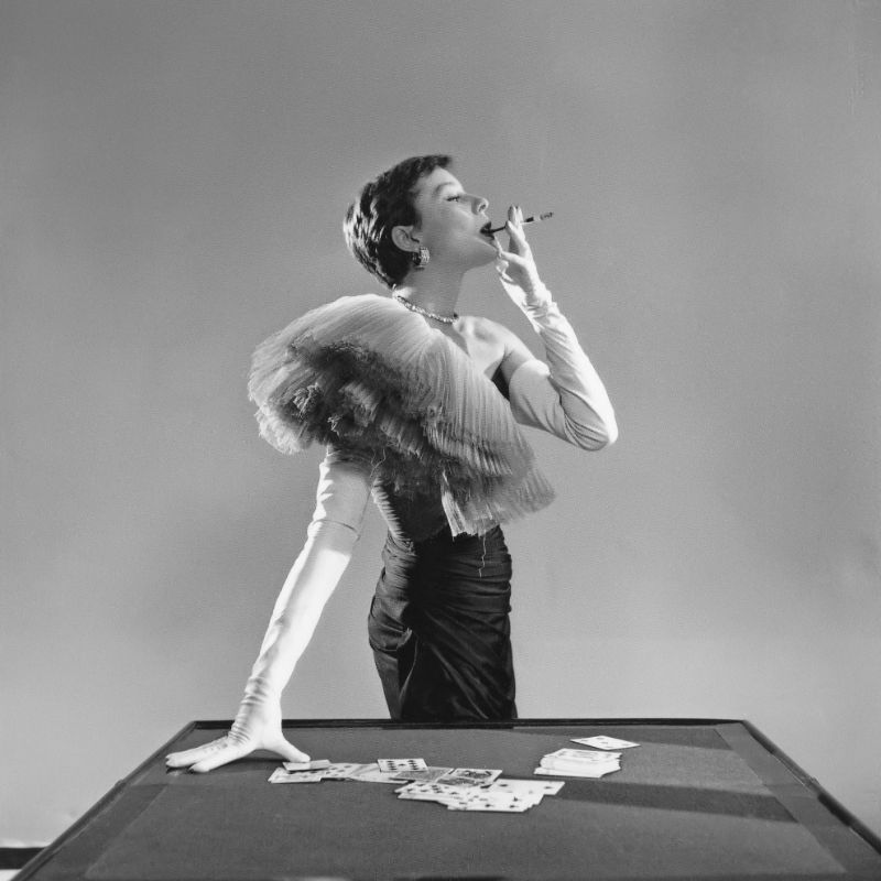 Bettina wearing Jacques Fath design, 1952