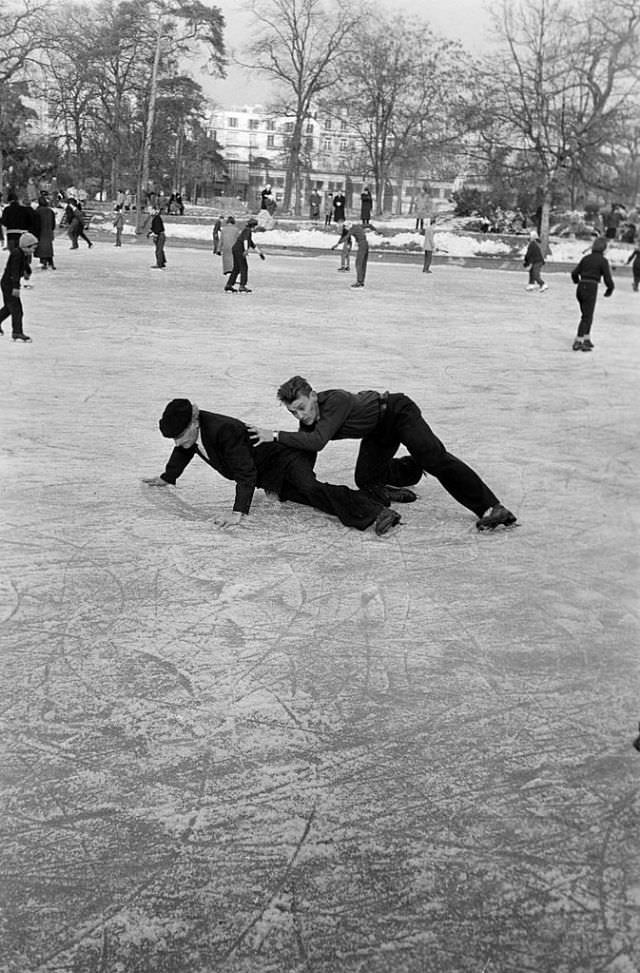 A collision on the frozen lake.