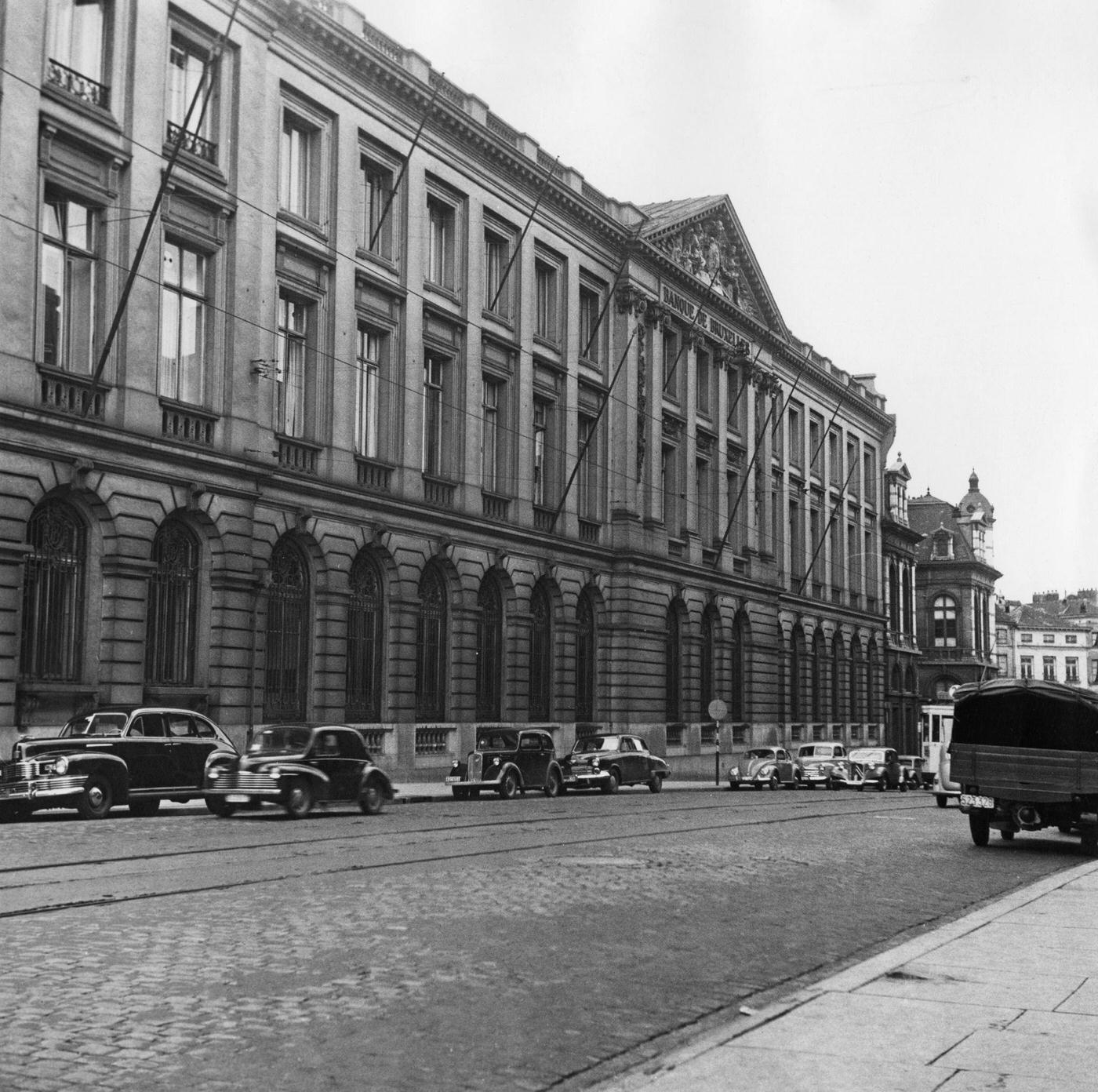 The Banque de Bruxelles or Bank of Brussels in Brussels, 1950.