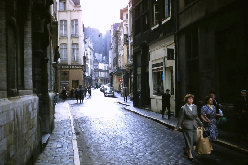 Street off Grand Place, September 1956
