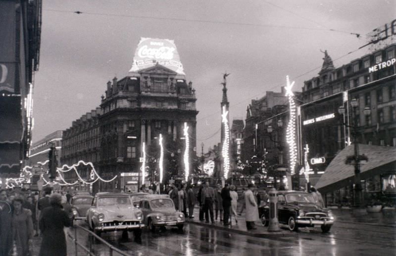 Bourse district, Brussels, 1958