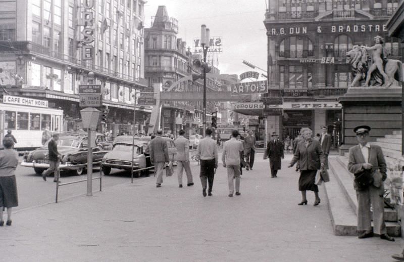 Bourse district, Brussels, 1958