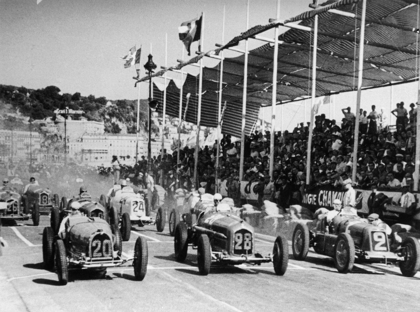 The starting grid for the Nice Grand Prix, 1934.