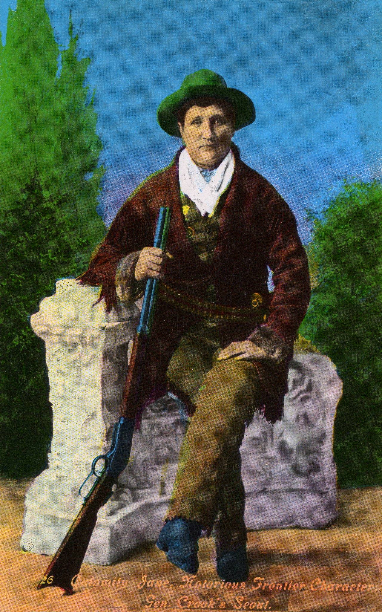 Calamity Jane with her rifle