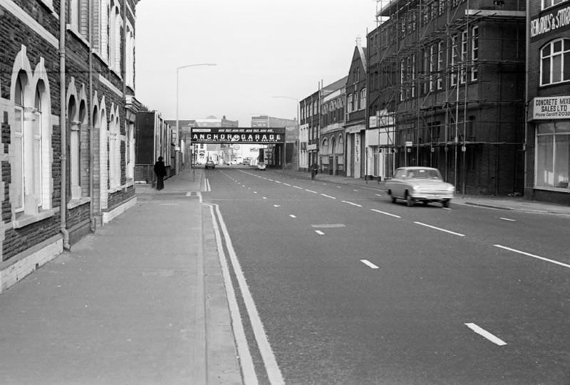 Penarth Rd, Cardiff, February 1975