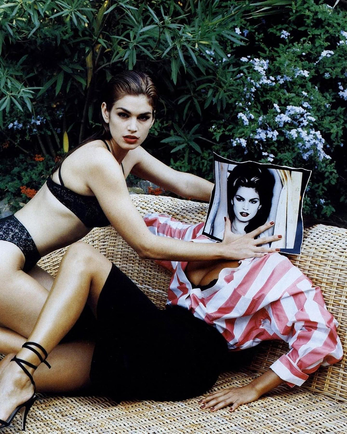 The Provocative Pair: Cindy Crawford and Helena Christensen in Vogue 1991