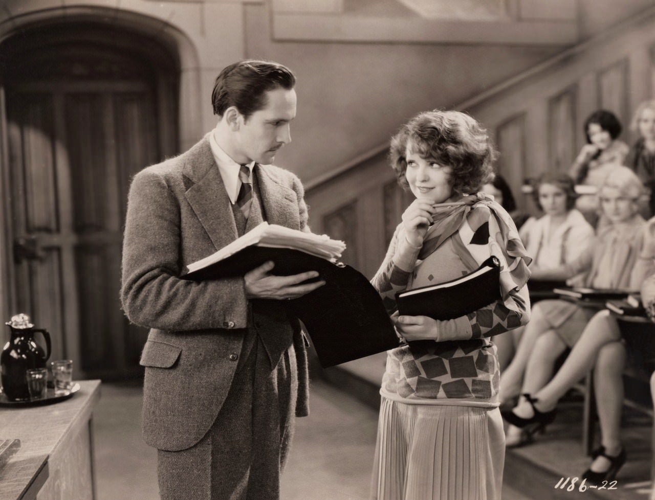 Clara Bow and Fredric March in The Wild Party (1929)