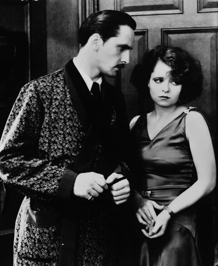 Clara Bow and Fredric March in The Wild Party (1929)