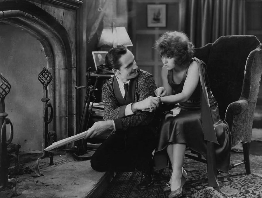 Clara Bow and Fredric March in The Wild Party (1929)