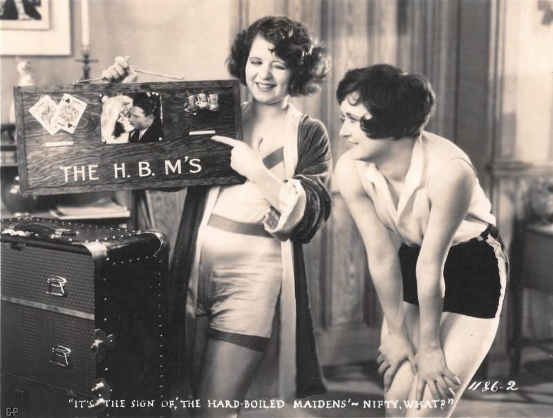 Glamorous Photos of Clara Bow in movie 'The Wild Party 1929'