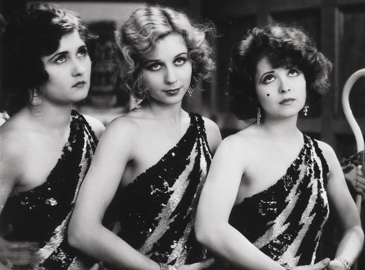 Clara Bow, Alice Adair, and Adrienne Dore in The Wild Party (1929)