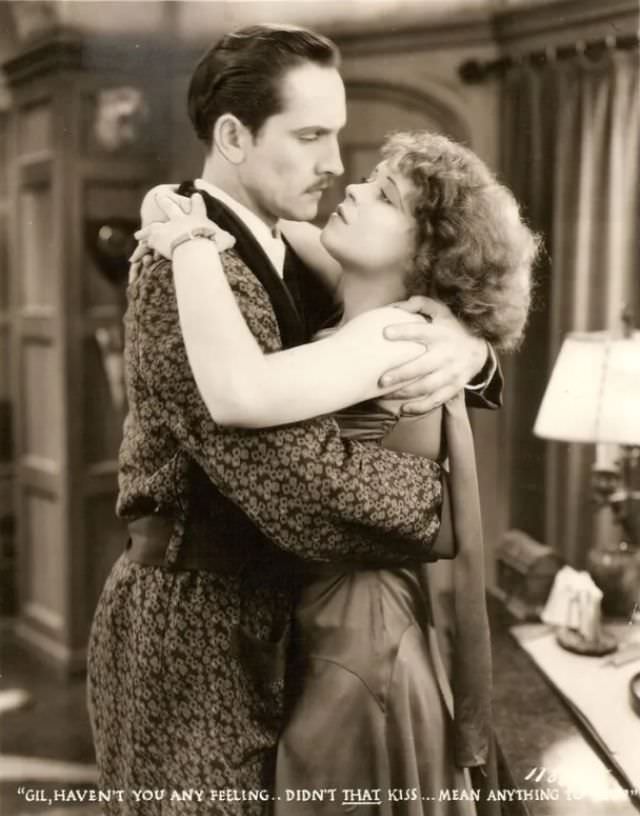 Glamorous Photos of Clara Bow in movie 'The Wild Party 1929'