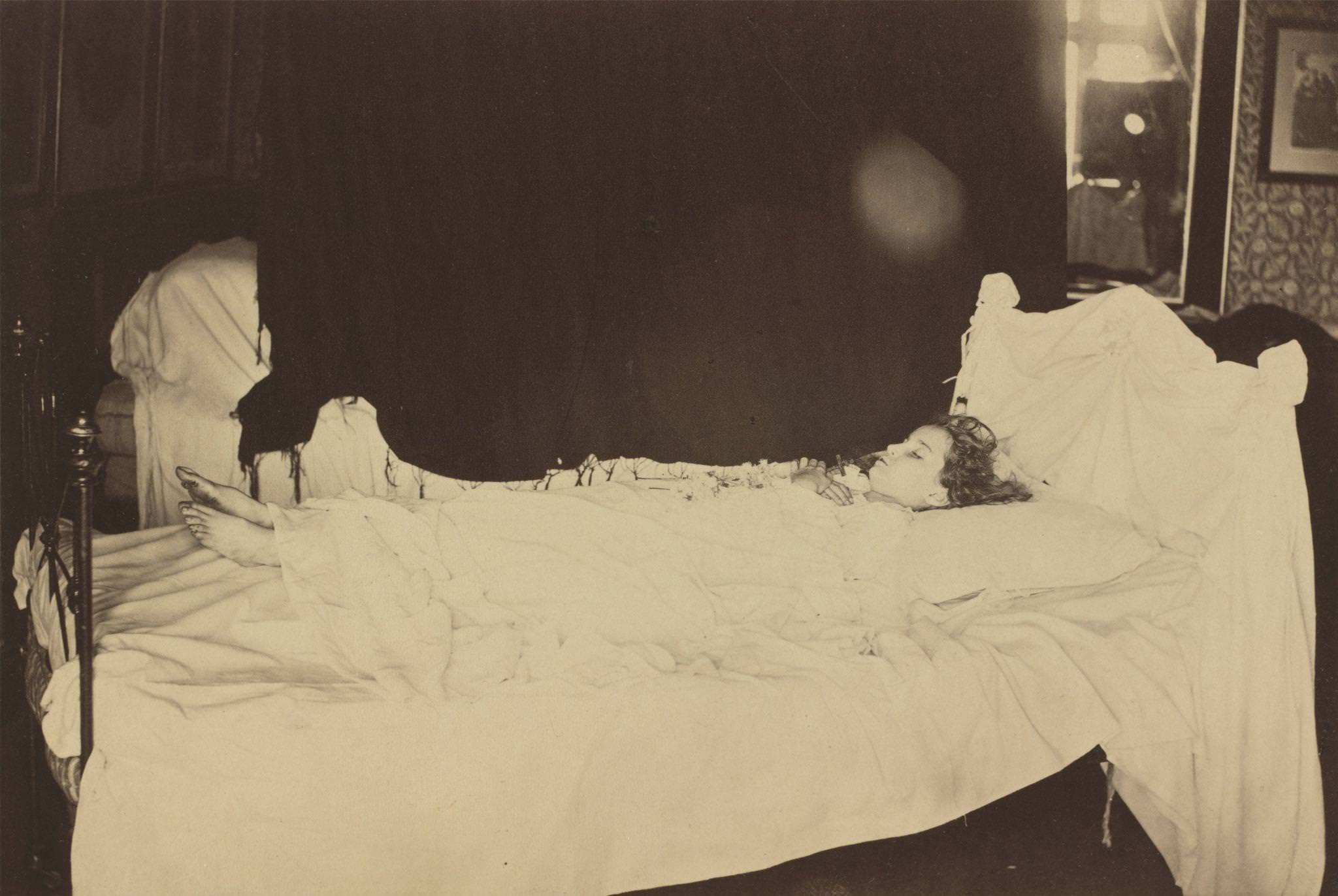 Deathbed of Adeline Grace Clogstoun, 1872