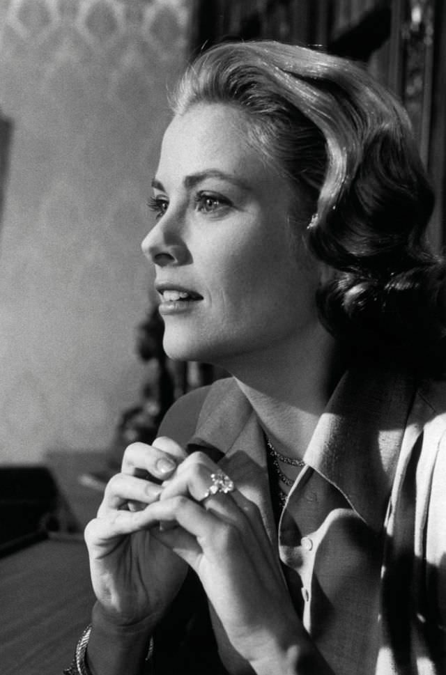 Grace Kelly during filming of ‘High Society’, directed by Charles Walters, 1956