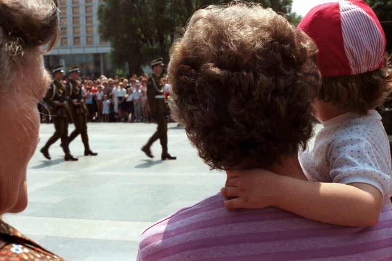 Miltary parade, Warsaw, Poland, 1989