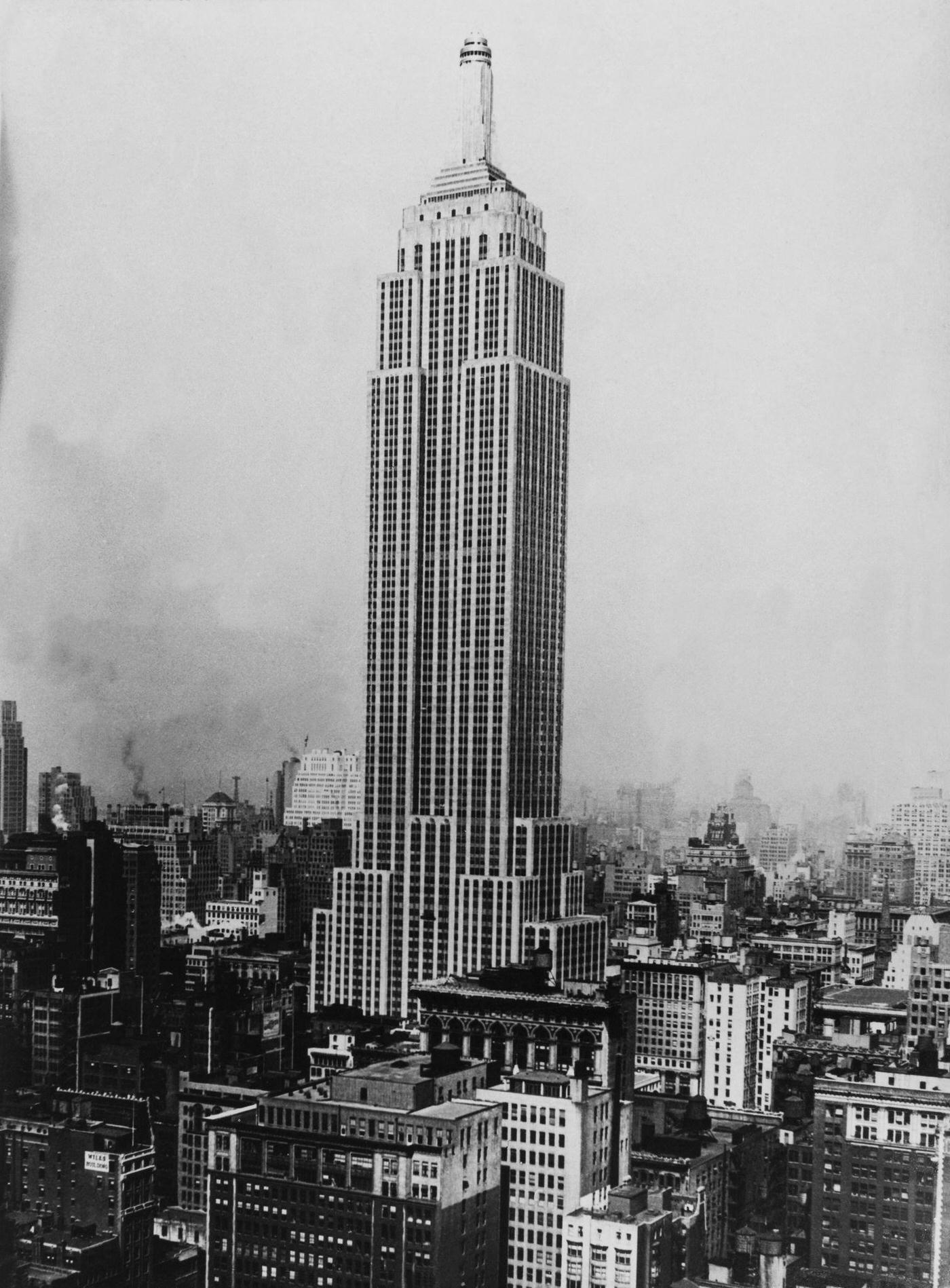 Empire State Building at Manhattan in New York on July 1945