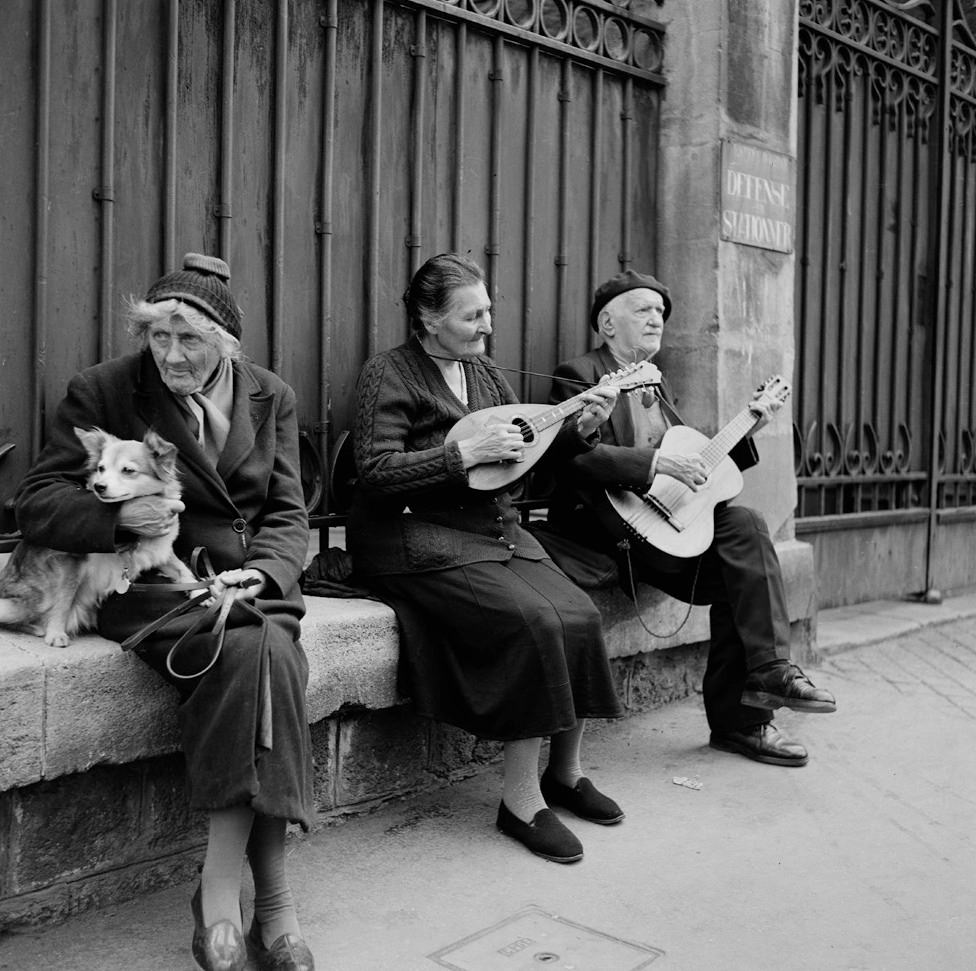 Street Musicians, Paris, 1955