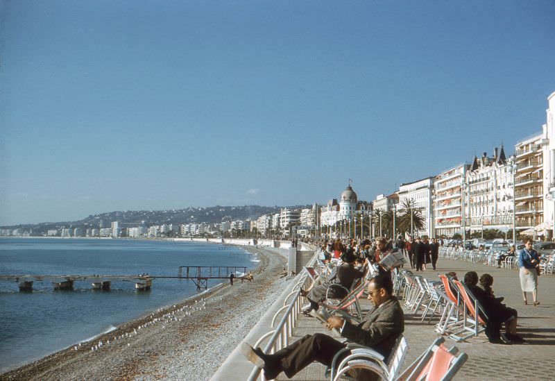 Promenade Anglais, Nice, France, 1958