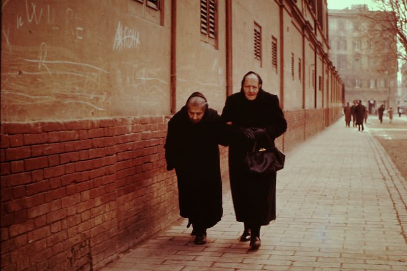 European babushka women, 1950s