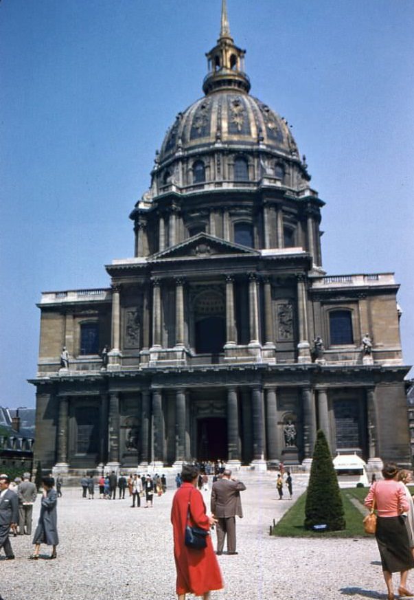 Dôme des Invalides, Paris, France. Napoleon's tomb is here, 1950s