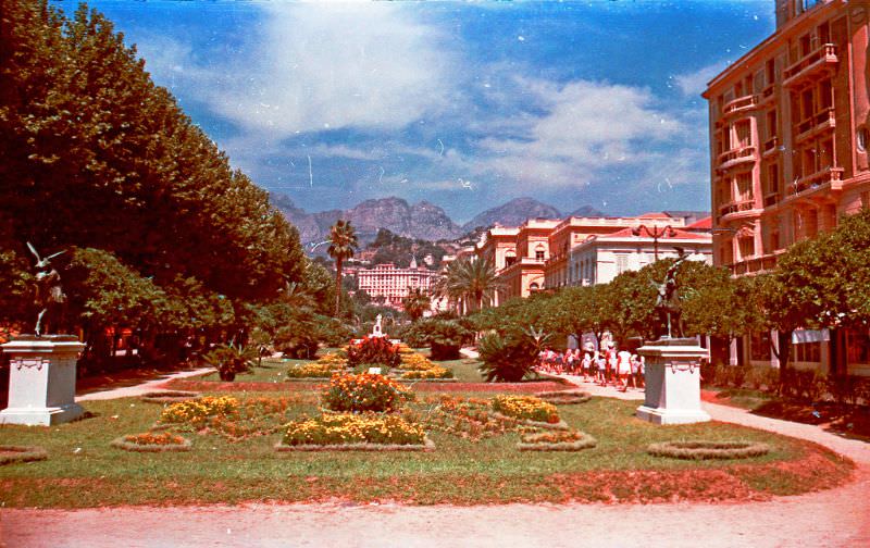 Nice, park, France, 1950