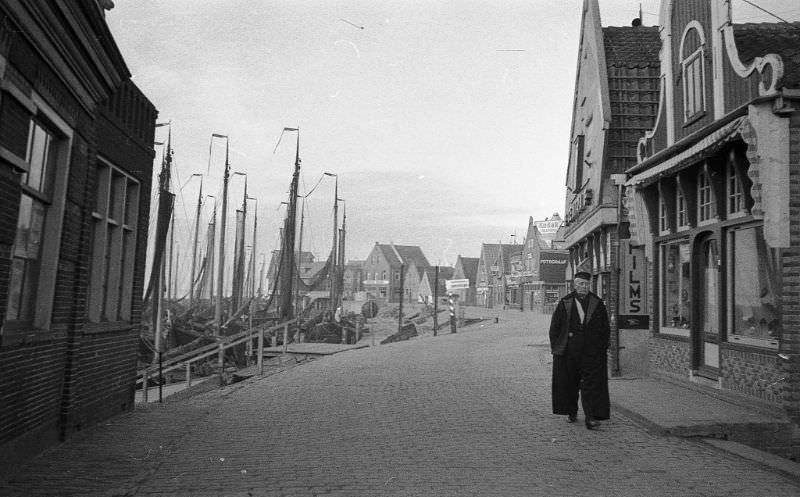 Volendam street scenes, Netherlands, 1950