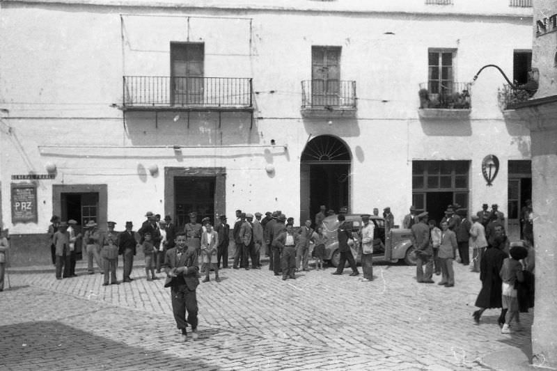 Spain. Carmona, Town Square, 1950