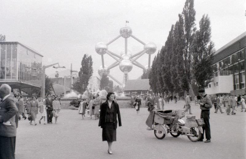 Grand Duché de Luxembourg on the left, Expo 58 World Fair, Brussels, 1958