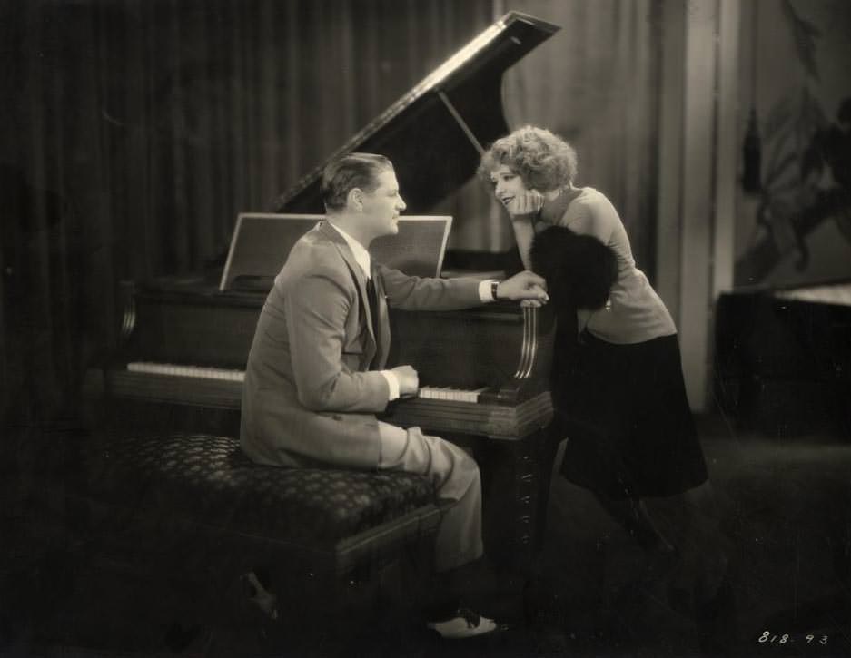 Clara Bow and Ralph Forbes in 'Her Wedding Night', 1930