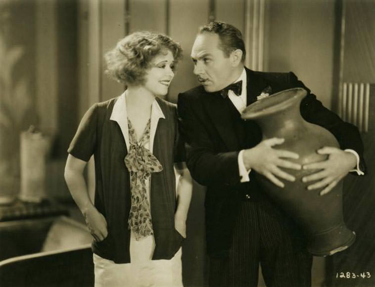 Clara Bow and Charles Ruggles in 'Her Wedding Night', 1930
