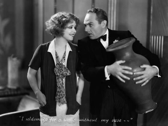 Clara Bow and Charles Ruggles in 'Her Wedding Night', 1930