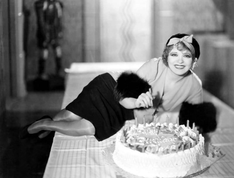 Stunning Photos of Clara Bow and other Stars from the movie 'Her Wedding Night (1930)'