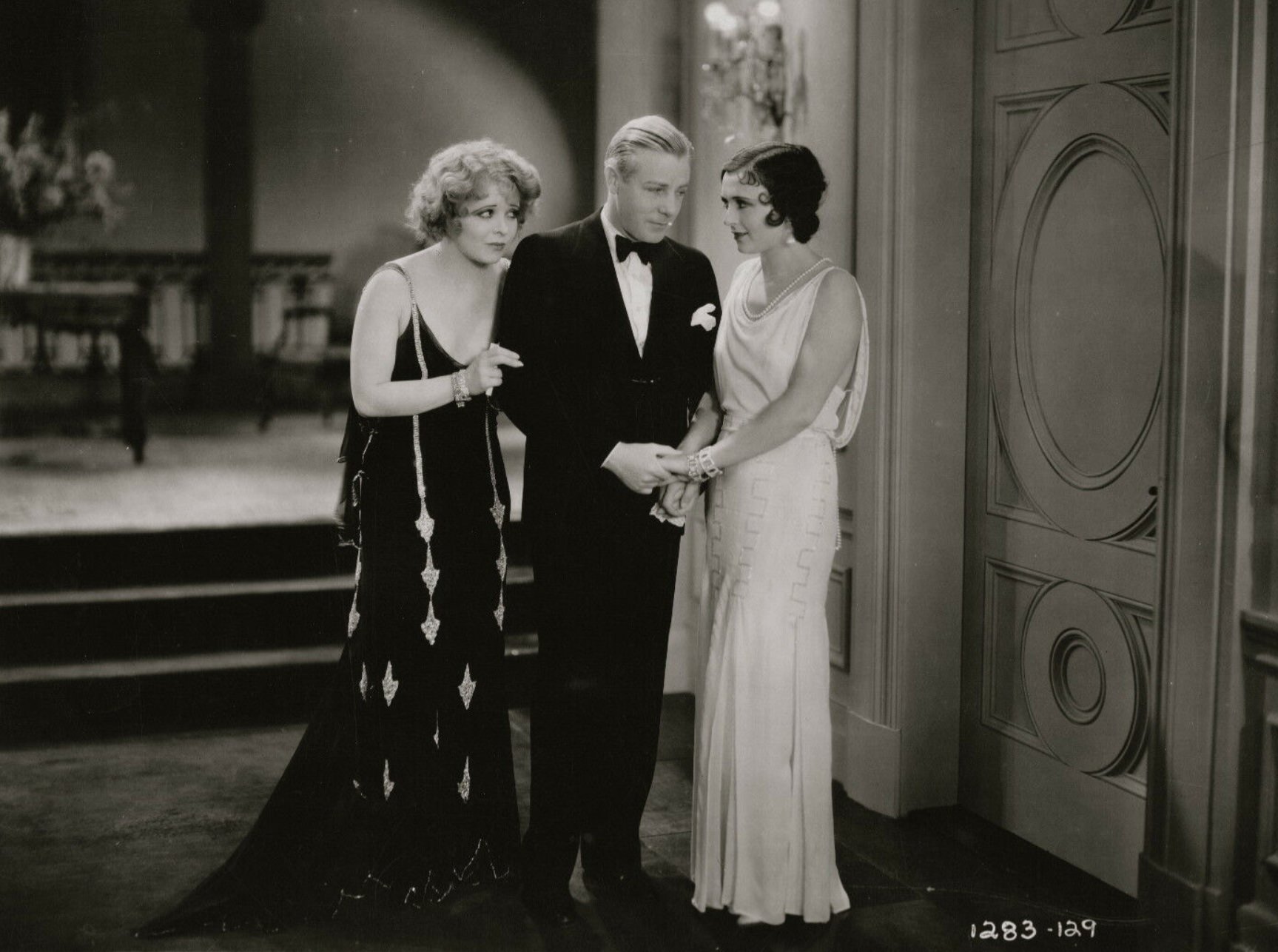 Clara Bow, Richard 'Skeets' Gallagher, and Rosita Moreno in 'Her Wedding Night', 1930