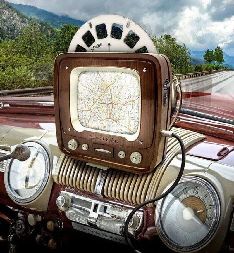 A navigation system as imagined in the 1950s.