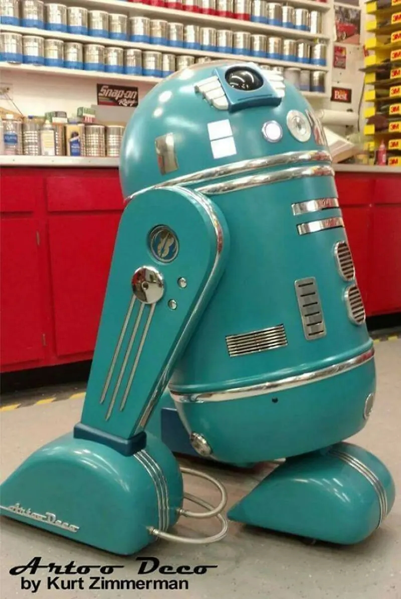 Artoo-Deco, an art deco droid from author/maker Kurt Zimmerman.