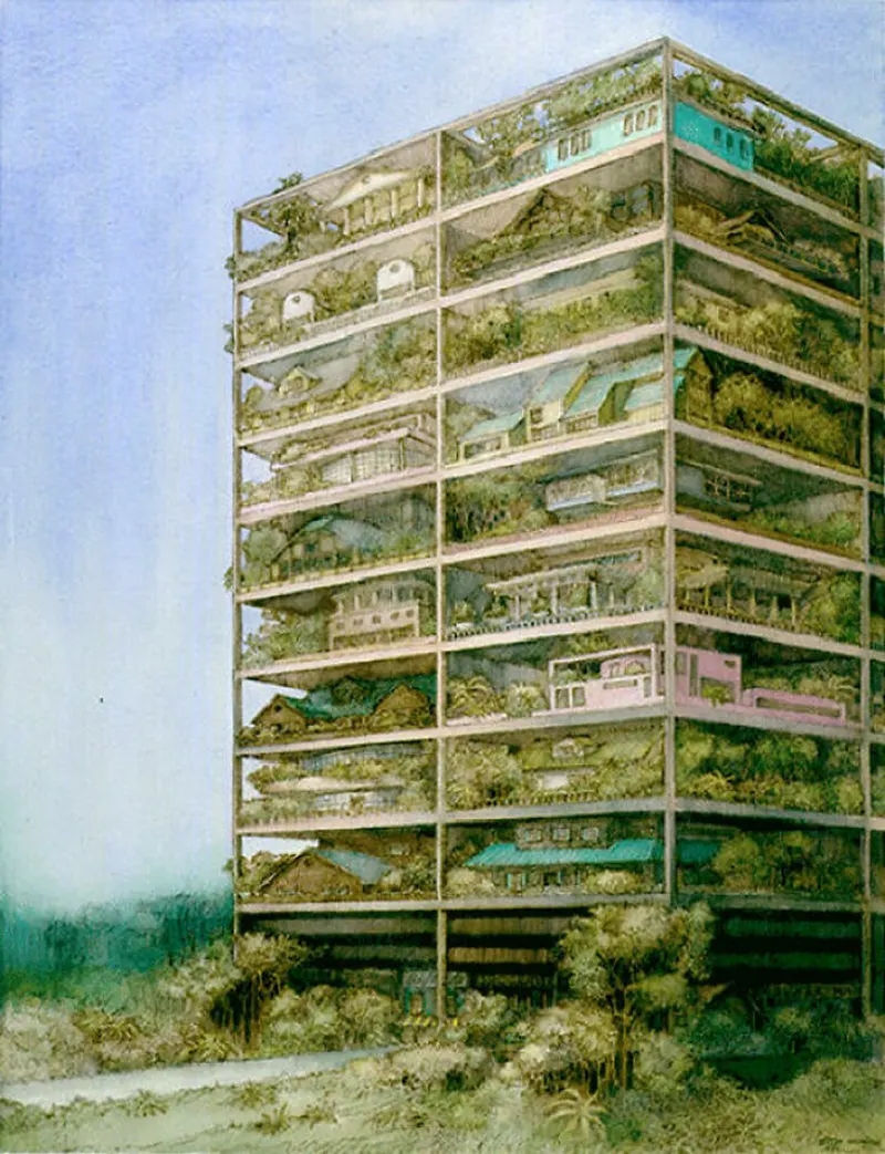1981 vision of suburbia after there’s no more room left for suburbs.