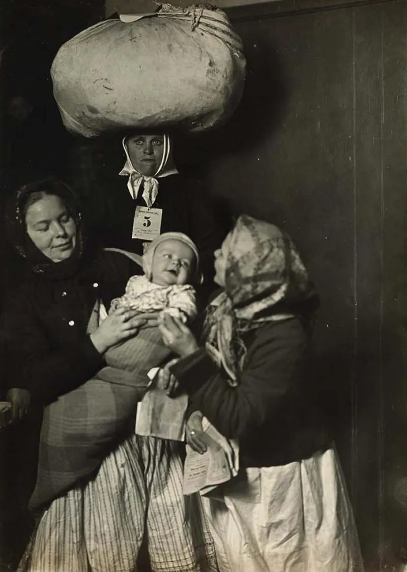 Slavic Mother and Child at Ellis Island, 1905.