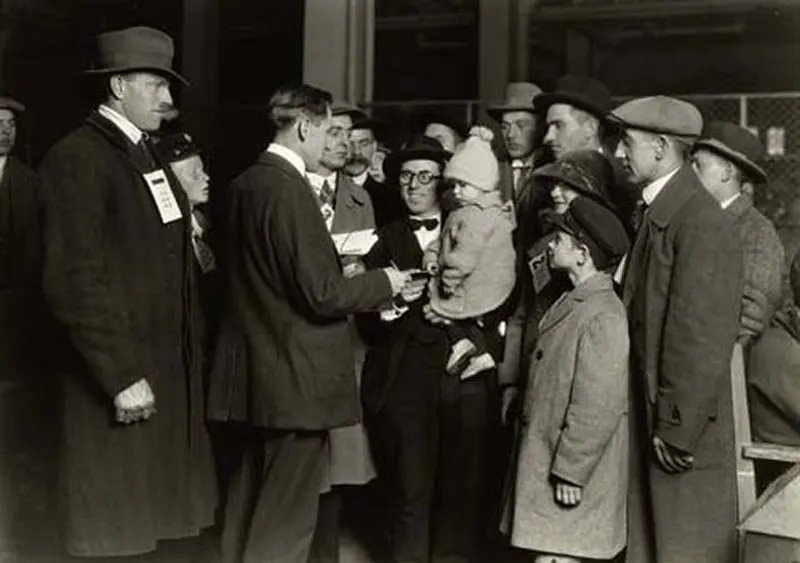 A Social Worker at Ellis Island.