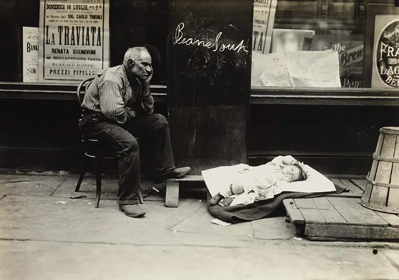 Fresh air for the baby, Italian Quarter, New York City, 1910.